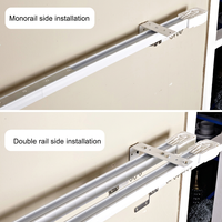 Rail de rideau électrique en alliage d'aluminium personnalisé |   Système de rail sur mesure pour fenêtre, adaptable à la largeur |   Longueur au choix