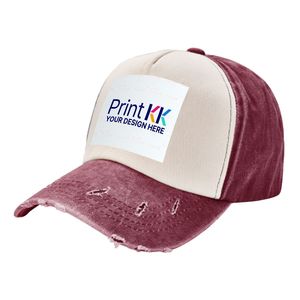 Image personnalisée Casquette de baseball Cowboy de luxe à 5 panneaux à bord incurvé, style sportif américain à la mode, logo en caoutchouc personnalisable, casquette de papa sublimée - Product Image 6