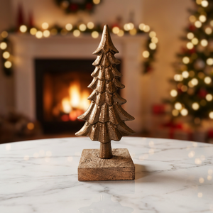 Gold Aluminum Modern Small Christmas <b>Tree</b> <b>Standing</b> Indoor Decor High Quality Luxury Home Decor - Product Image 1