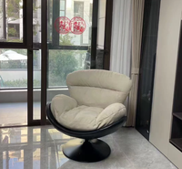 Fauteuil de relaxation moderne de luxe pour la maison, pivotant et à bascule, avec dossier en aile d'oiseau, idéal pour salon et chambre, pour l'ameublement intérieur