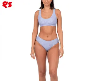 Duas Peças Spandex Swimwear Imprimir Maiô Respirável Biquínis Top novo design xxxx sexy biquíni menina