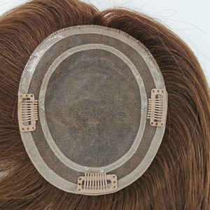Meilleure vente 16 pouces soyeux droit doux Remy Hair Topper postiche européen pour femmes avec base mono fabriqué en cheveux humains de haute qualité - Product Image 5