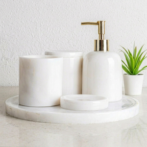 Ensemble de salle de bain moderne cinq pièces en marbre, couleur personnalisable, facile à nettoyer, étanche, portable, haute qualité, pour la maison - Vente chaude - Product Image 1