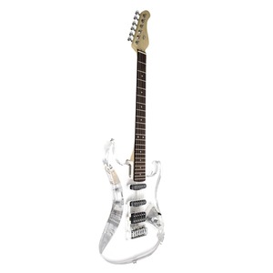 Nuova <span class=keywords><strong>Chitarra</strong></span> Elettrica ST in Cristallo a Bobina Singola e Doppia all'Ingrosso in Acrilico Trasparente per Principianti Stile <span class=keywords><strong>Rock</strong></span> in Legno Massello - Product Image 1