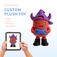 ODM OEM Peluche Pendentif Diable Rouge d'Halloween Rembourré Coton PP Différents Styles Personnalisation Mascotte Fête et Célébrations