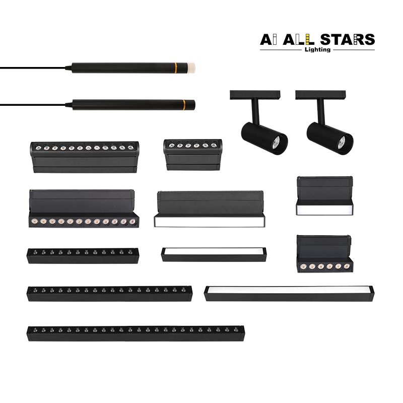 Modern Ceiling Commercial Ultra Thin Track Dc 48V Office Store Personalized Logo 5MM Aluminum Track Led Magnetic Track Light