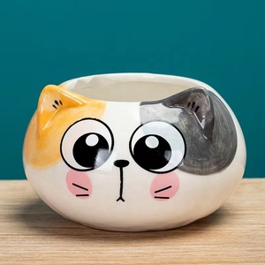 Fábrica al por mayor lindo gato Animal en <span class=keywords><strong>forma</strong></span> <span class=keywords><strong>de</strong></span> <span class=keywords><strong>macetas</strong></span> <span class=keywords><strong>de</strong></span> cerámica esmaltada Mini <span class=keywords><strong>macetas</strong></span> suculentas para el hogar vacaciones decoración <span class=keywords><strong>de</strong></span> Año Nuevo - Product Image 5