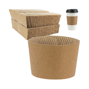 Oferta Especial: Fundas Desechables Aislantes de Papel Kraft para Vasos de 12oz y 16oz, de Pared Simple, para Café y Bebidas Alcohólicas - Product Image 4