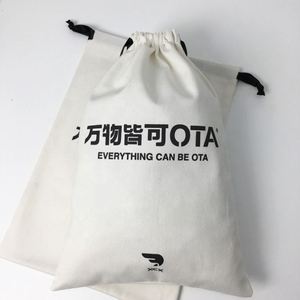 Custom White Canvas Reusable Dust Bag Custom logo <b>Drawstring</b> <b>Pouch</b> for Cosmetic - Product Image 4