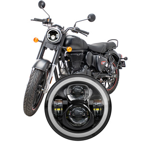 Faro a 7 LED per Moto per <span class=keywords><strong>Royal</strong></span> Enfield Classic 350 Accessori Hunter 350 Scram 411 Meteor INT650 <span class=keywords><strong>Continental</strong></span> GT Himalayan - Product Image 1