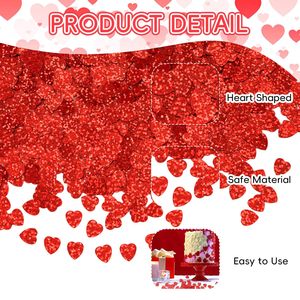 كونفيتي على شكل قلب مع تأثير ليزر أحمر وترتر لامع لحفلات عيد الحب الأكثر مبيعًا - Product Image 4