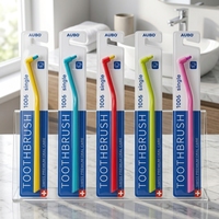 Brosse interdentaire en nylon souple avec manche en plastique pour adultes, faible MOQ, support OEM, pour soins dentaires personnels à domicile, vente en gros