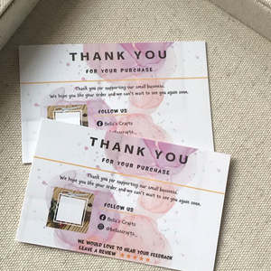 Tarjetas Personalizadas <span class=keywords><strong>de</strong></span> Felicitación, Visita, Negocios, Regalo, Agradecimiento para Pequeñas Empresas - Product Image 3