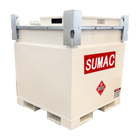 Réservoir IBC SUMAC 1000L/2000L à double paroi en acier au carbone, réservoir de carburant, garantie 5 ans - Stockage auto-contenu de produits chimiques dangereux