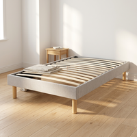 Base de lit intelligente réglable en acier inoxydable Queen Size, compatible avec les sommiers à lattes et les fonctions de massage, robuste et durable pour chambre principale moderne