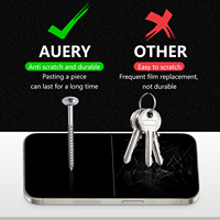 Protecteur d'écran de téléphone Aurey HD transparent anti-poussière, verre trempé 9H pour téléphone, pour iPhone 16 15 Pro Max