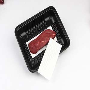 แผ่นกระดาษซับน้ำสีขาวขนาด 160 มม. x 70 มม. สำหรับเนื้อสัตว์ อาหารทะเล ผลไม้ ผัก - ผลิตภัณฑ์ที่เป็นมิตรต่อสิ่งแวดล้อม - Product Image 5