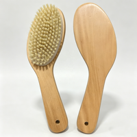 Brosses de nettoyage personnalisées avec logo, en bois, à poils de sanglier, pour usage humide et sec, brosses de bain exfoliantes pour la peau, brosse corporelle en bambou, éponge exfoliante pour le dos