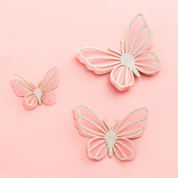 Perle Papier Schmetterling Geburtstags torte Dekorieren liefert Party Blume Hochzeit 3d Schmetterling Kuchen Kupfer