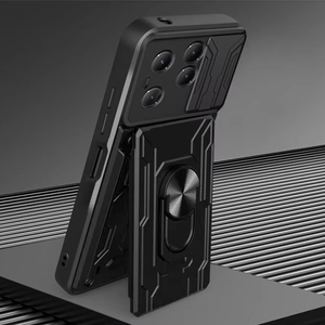 Fundas de teléfono móvil con ranura para tarjetas de anillo para Infinix Hot 60 Pro Plus Smart 10 Plus Spark 40 Pro Plus Pova 7 6 fundas traseras para cámara deslizante - Product Image 3