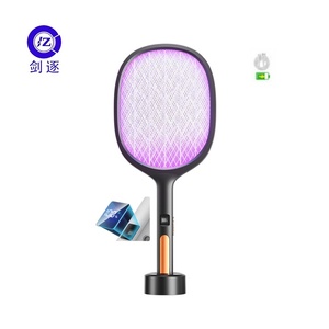 Racchetta antizanzare 2-in-1 ricaricabile, portatile, con display LED, a lunga durata, per uso domestico, ad alta tensione. - Product Image 1