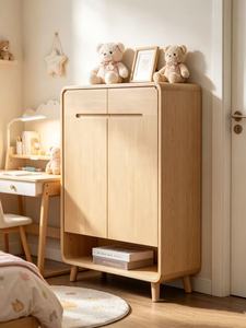 Meuble de rangement en bois moderne avec étagère ouverte, style scandinave, meuble de salon, design autoportant - Product Image 2