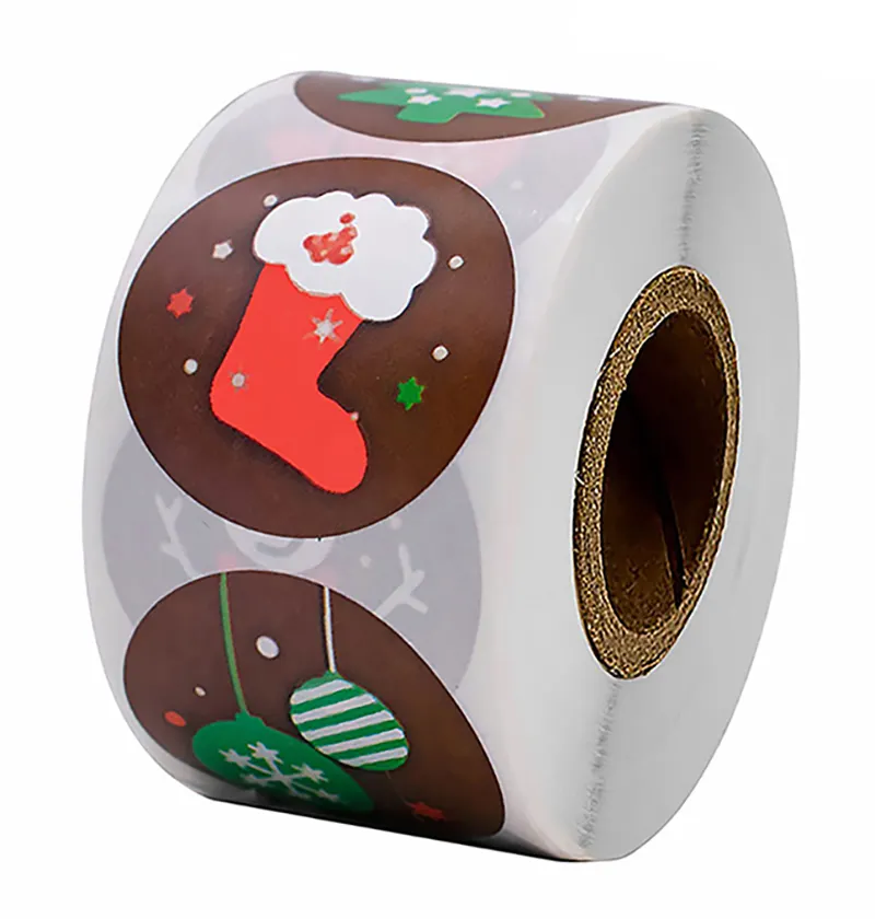 Wholesale 1 Inch 500pcs/roll Thank You Stickers Flower Printing Sealing Label For Gift