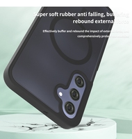 Étui de téléphone portable translucide de luxe avec anneau magnétique sensation de peau pour Samsung Galaxy A16 5G étui couverture de téléphone personnalisée