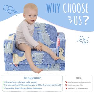<span class=keywords><strong>Chaise</strong></span> et canapé confortables pour tout-petits, canapé pliable en peluche douce 2 en 1 pour enfants, canapé convertible en <span class=keywords><strong>chaise</strong></span> <span class=keywords><strong>longue</strong></span> pour tout-petits - Product Image 4