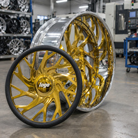 Jantes forgées RUJ, jantes en alliage personnalisées, 24-26 pouces, 5x127, 5x120.65 pour Chevy C10, Impala, Cutlass, Monte Carlo, voitures américaines classiques
