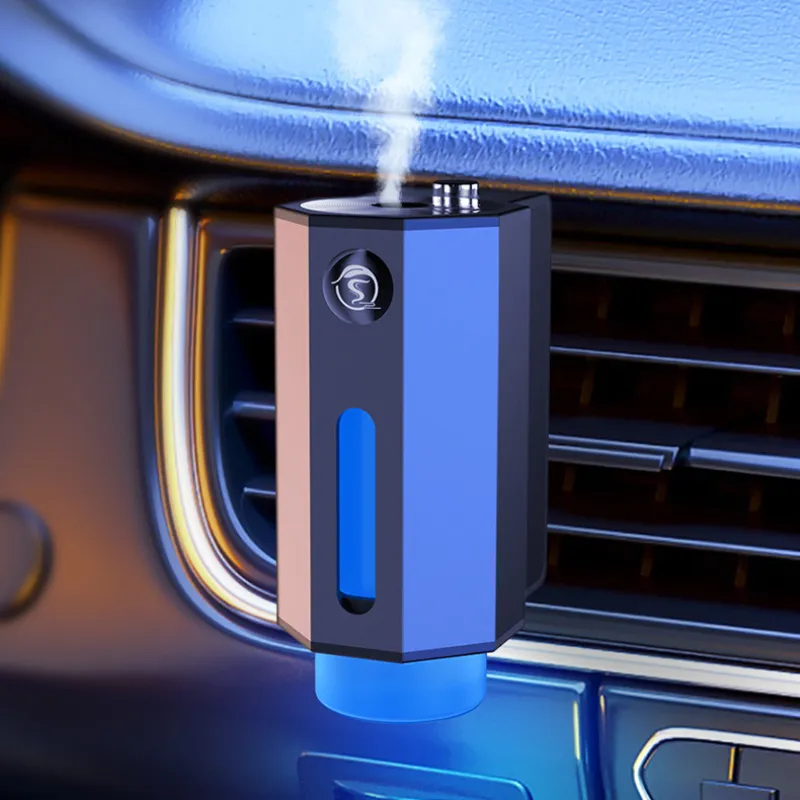車のエッセンシャルオイルネブライザー空気清浄機の脱臭用スマート自動スプレーワイヤレスアロマディフューザー