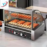Chauffe-hot-dogs pour supérette avec porte coulissante et roulettes – Idéal pour la restauration à emporter