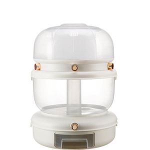 Nuevo Dispensador de Arroz y Granos Giratorio de Doble Capa con 6 Compartimentos, Contenedor de Almacenamiento de Cereales para Cocina con Tapa Resistente a la Humedad - Product Image 4