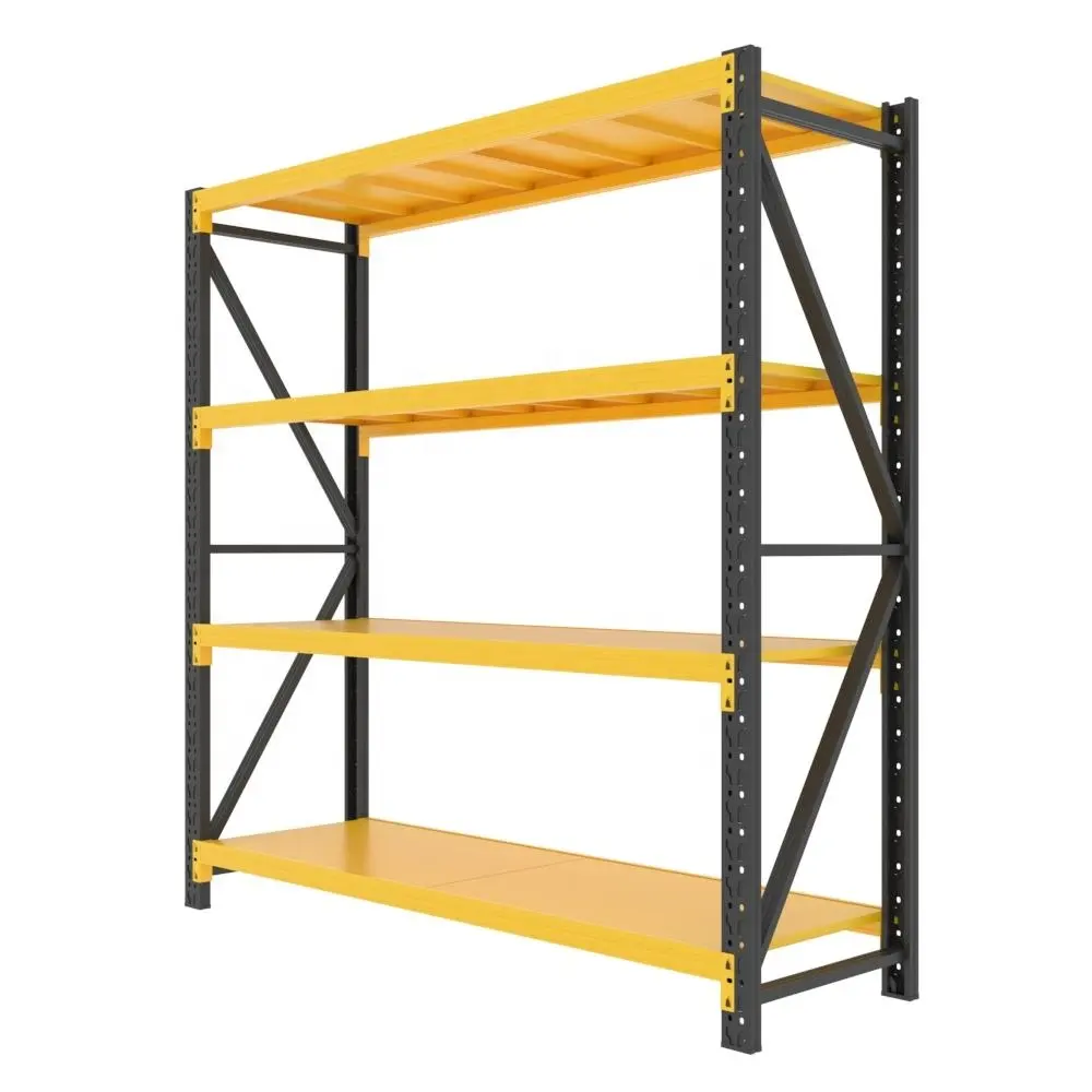 Rayonnage personnalisé de grande portée à usage moyen 300 kg couche 4 niveaux stockage en entrepôt système d'étagère de stockage en métal