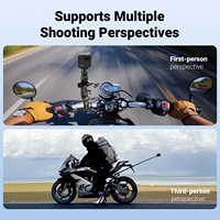 Support de caméra double super-pince pour guidon de vélo/moto 360° °   Support à rotule pour poteau, trépied, bureau, drapeau, parapluie