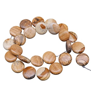 Cristal naturel agate circulaire feuille plate semi-fini bricolage lâche perle chaîne bijoux accessoires - Product Image 3
