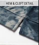 Sudadera con Capucha Extra Grande Personalizada con Lavado Ácido y Tie-Dye |   Sudadera de Felpa de Algodón de 300 g/m² |   Venta al por Mayor de Artículos Personalizados con Impresión Azul Vintage - Product Image 3
