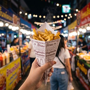 Cono <span class=keywords><strong>de</strong></span> Papel Desechable <span class=keywords><strong>de</strong></span> Grado Alimenticio para Papas Fritas, Waffles, Pollo, Palomitas <span class=keywords><strong>de</strong></span> Maíz, Caja <span class=keywords><strong>de</strong></span> Papel para Conos, Envase para Snacks para Llevar - Product Image 1
