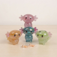 Jouet Axolotl Squishy Anti-Stress Scintillant, Jouet Sensoriel Animal Mignon pour Enfants et Adultes - Vente Flash