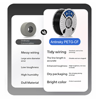 Filamento Antinsky PETG CF de Alta Calidad y Alta Velocidad de 1.75 mm para Impresoras 3D, Varillas de Alta Resistencia y Rigidez, Servicio de Moldeo, 1 kg/rollo