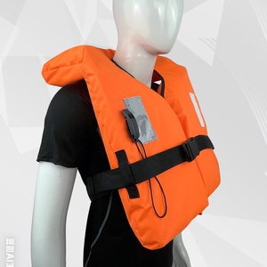 سترة نجاة تجارية ISO 100N من النوع الثاني باللون البرتقالي والأحمر للإنقاذ البحري للبالغين مصنوعة من الفوم مع عاكسات ضوئية - Product Image 4