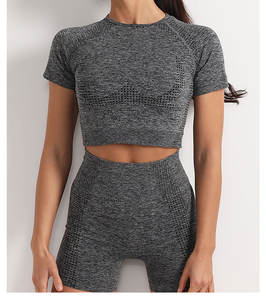 Conjuntos de ropa deportiva de 2 piezas para mujer, traje de Yoga sin costuras personalizado, ropa de entrenamiento, ropa deportiva, conjunto de Fitness para gimnasio femenino - Product Image 5