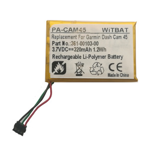 Batterie de caméra de voiture Li-ion 361-00103-00 pour <span class=keywords><strong>Garmin</strong></span> Dash Cam 45 - Product Image 1