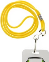 Goede Kwaliteit Ronde Bandjes Nek Lanyards Voor Id Kaarthouders En Naam Tags Veilige Metalen Draaibare J Haak Clip Craft lanyard