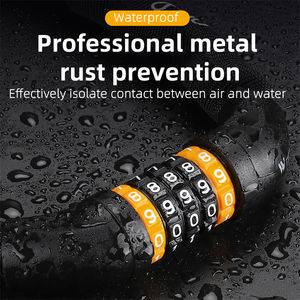 WEST BIKING Vélo 5 Serrures à code haute sécurité Chaîne antivol <span class=keywords><strong>Porte</strong></span> extérieure Moto Cyclisme Serrure robuste - Product Image 2