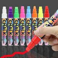 Marqueur à craie liquide effaçable à l'eau de 10 mm, épais, pour vitres de voiture, panneaux LED, dessin, peinture publicitaire DIY