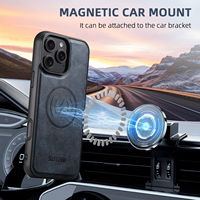 Coque de téléphone SUTENI pour iPhone 18 Pro Max, chargement magnétique sans fil, texture lisse, simili cuir, compatible avec les modèles 17, 16 Plus, 15, 14, 13, 12