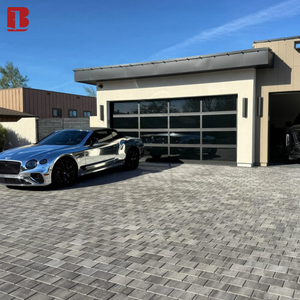 Porte de garage sectionnelle automatique Bolang en verre trempé avec cadre en aluminium, résistante aux UV et isolée, pour villa et maison - Product Image 3