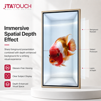 Pantalla ITATOUCH 3D sin Gafas para Arte Espacial, Marco de Visualización de 32 y 55 Pulgadas, Pantalla Vertical Comercial para Publicidad en Tiendas Minoristas