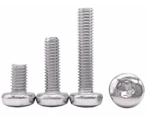 Vis à tête ronde Torx en acier inoxydable LeGood M4, filetage 0,7, longueur 12 mm, avec rondelle à dôme carrée - Product Image 2